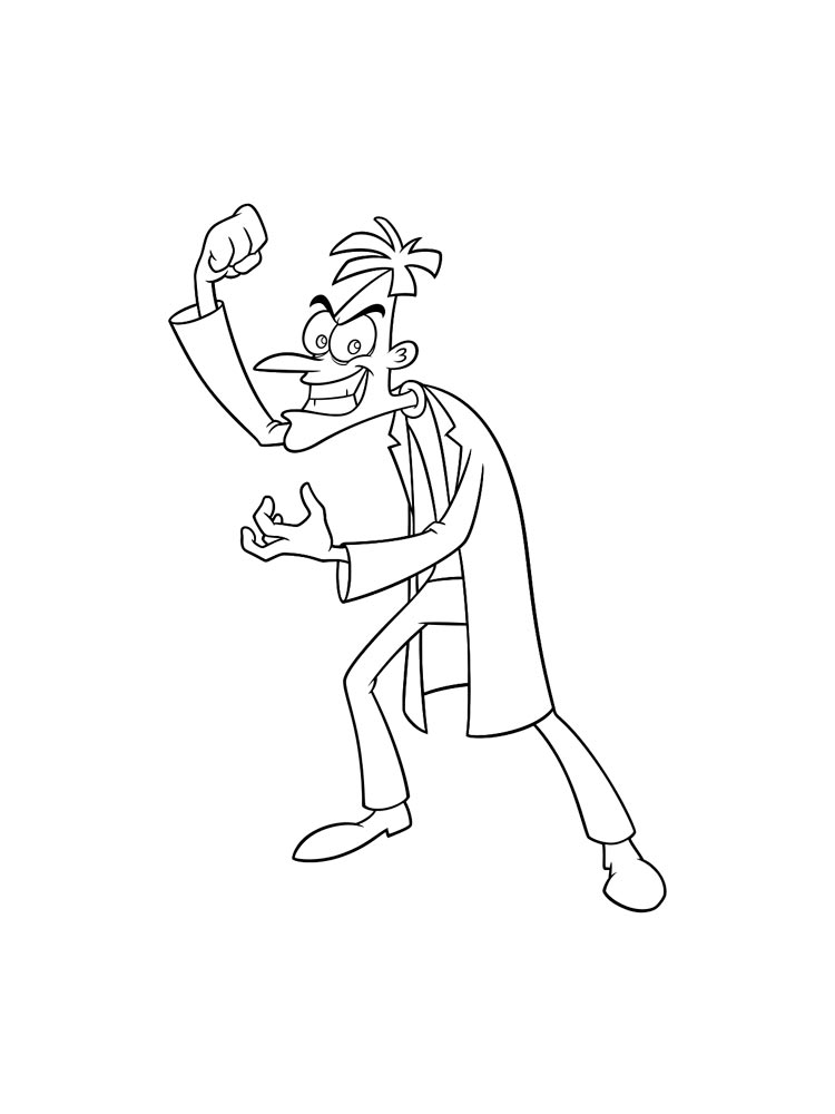 Dr. Heinz from Phineas and Ferb coloring page