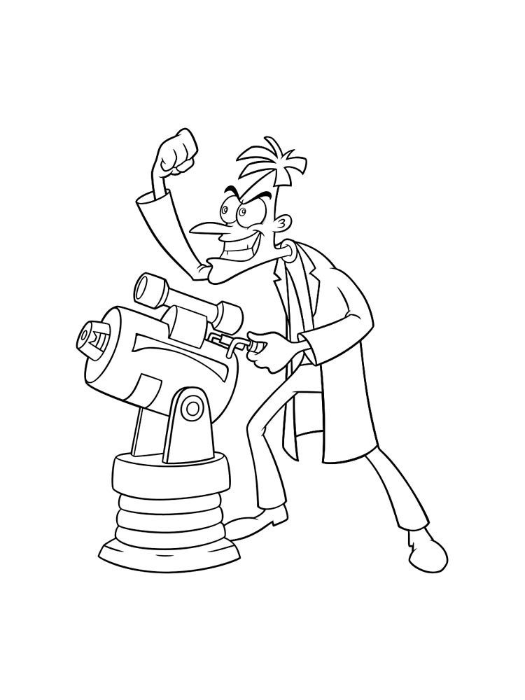 Evil Dr. Heinz Doofenshmirtz coloring page