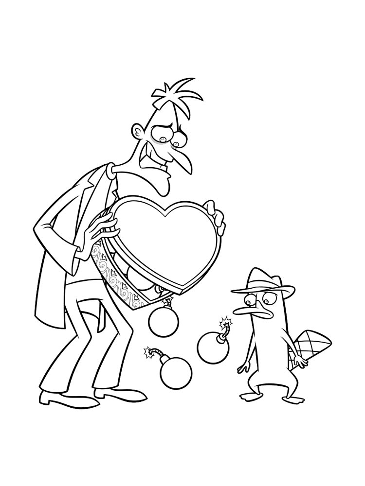Dr. Heinz and Perry coloring page