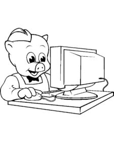 Piggly Wiggly at the PC coloring page