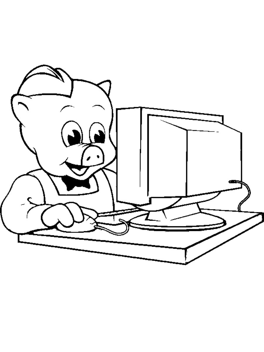 Piggly Wiggly at the PC coloring page
