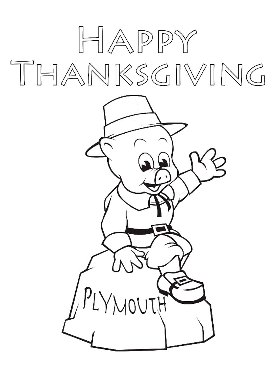 Piggly Wiggly Happy Thanksgiving coloring page