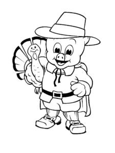 Piggly Wiggly Thanksgiving coloring page