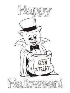 Piggly Wiggly Halloween coloring page