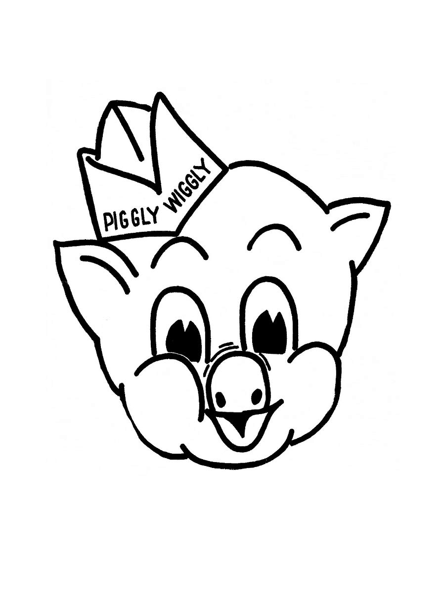 Piggly Wiggly Face coloring page