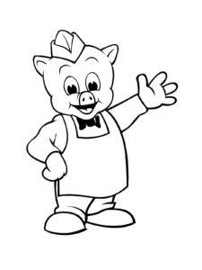 Happy Piggly Wiggly coloring page