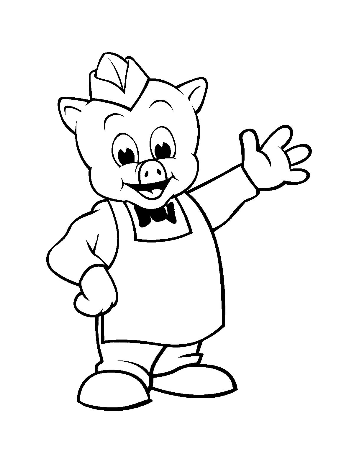 Happy Piggly Wiggly coloring page