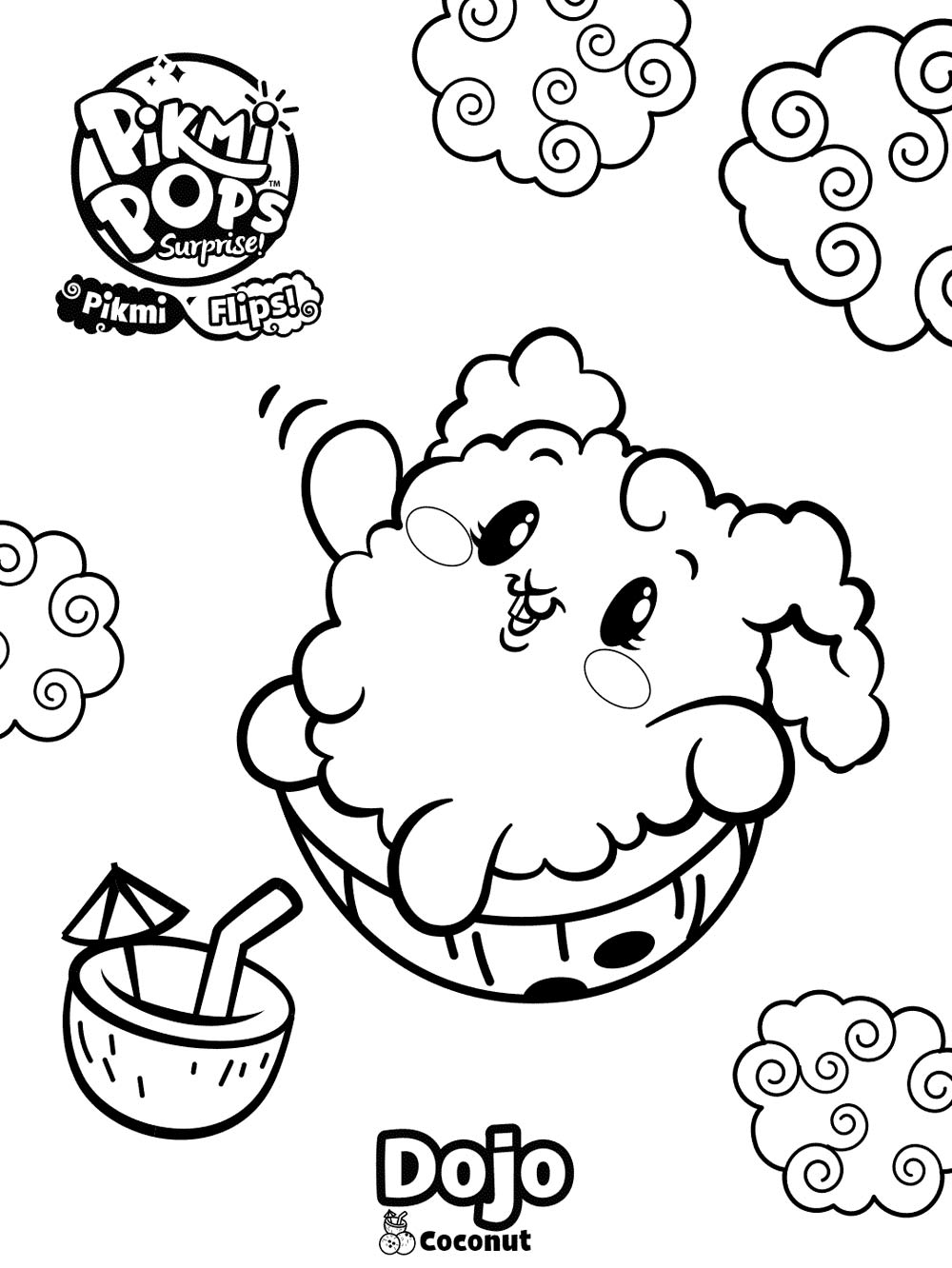 Dojo Pikmi Pops coloring page