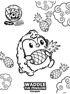 Waddle the Penguin Pikmi Pops coloring page