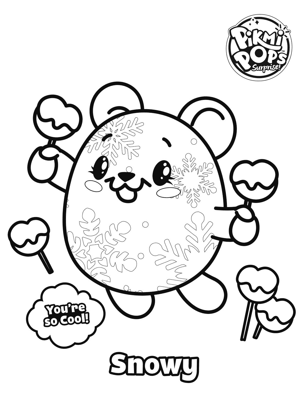 Snowy Pikmi Pops coloring page