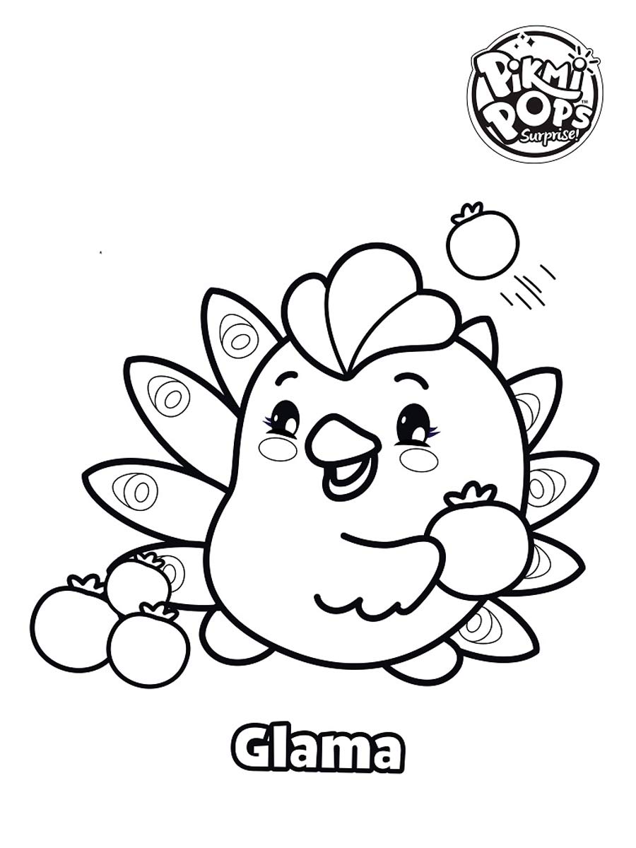 Glama Pikmi Pops coloring page