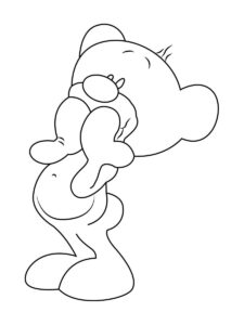Pimboli is surprised coloring page