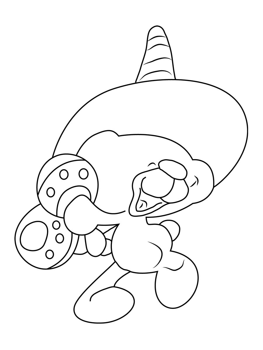 Pimboli with maracas coloring page