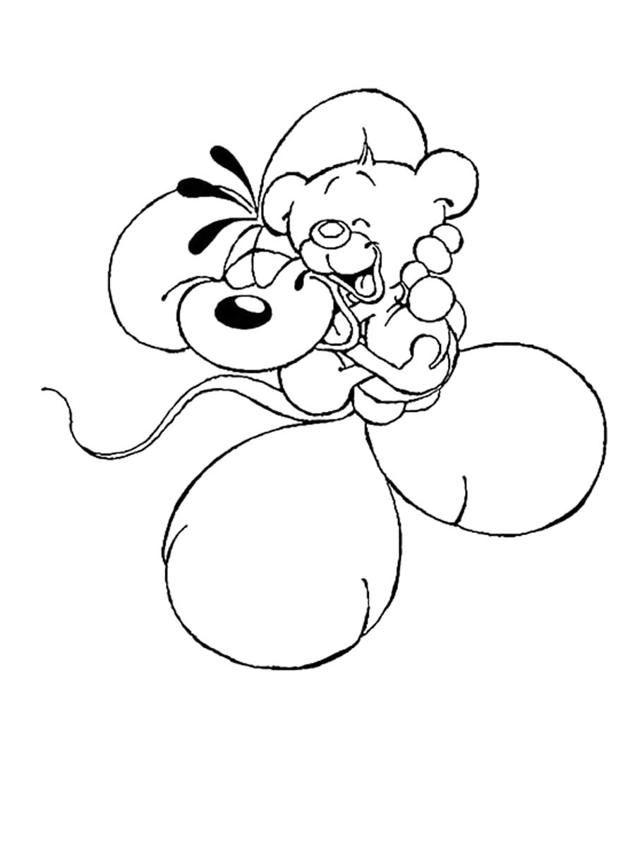 Diddl and Pimboli coloring page