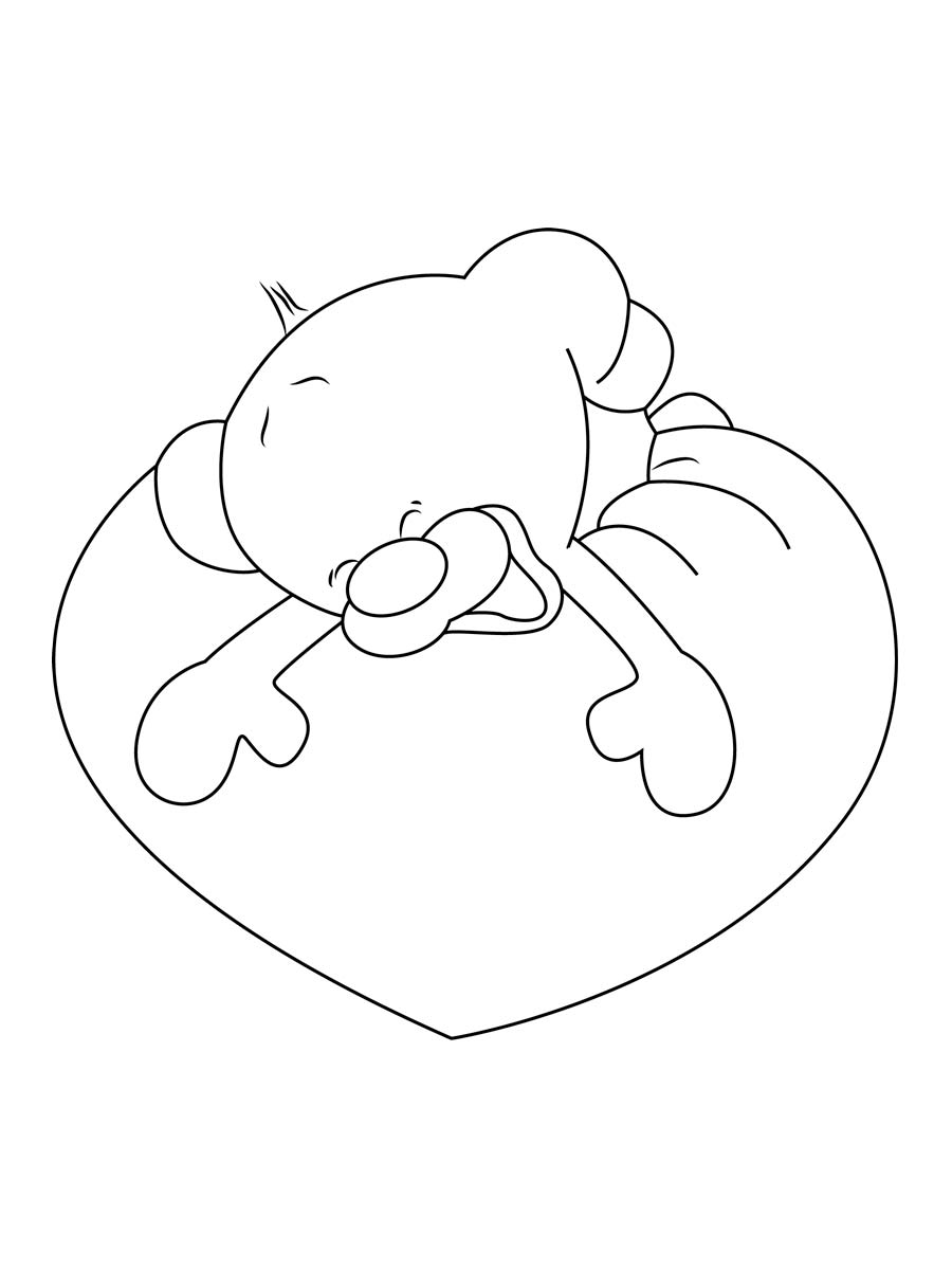 Pimboli hugs the heart coloring page