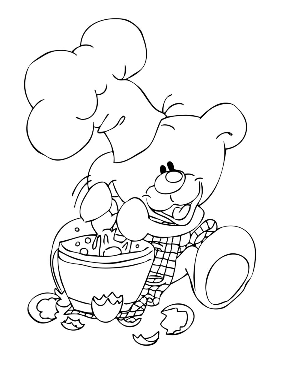 Pimboli kneading dough coloring page