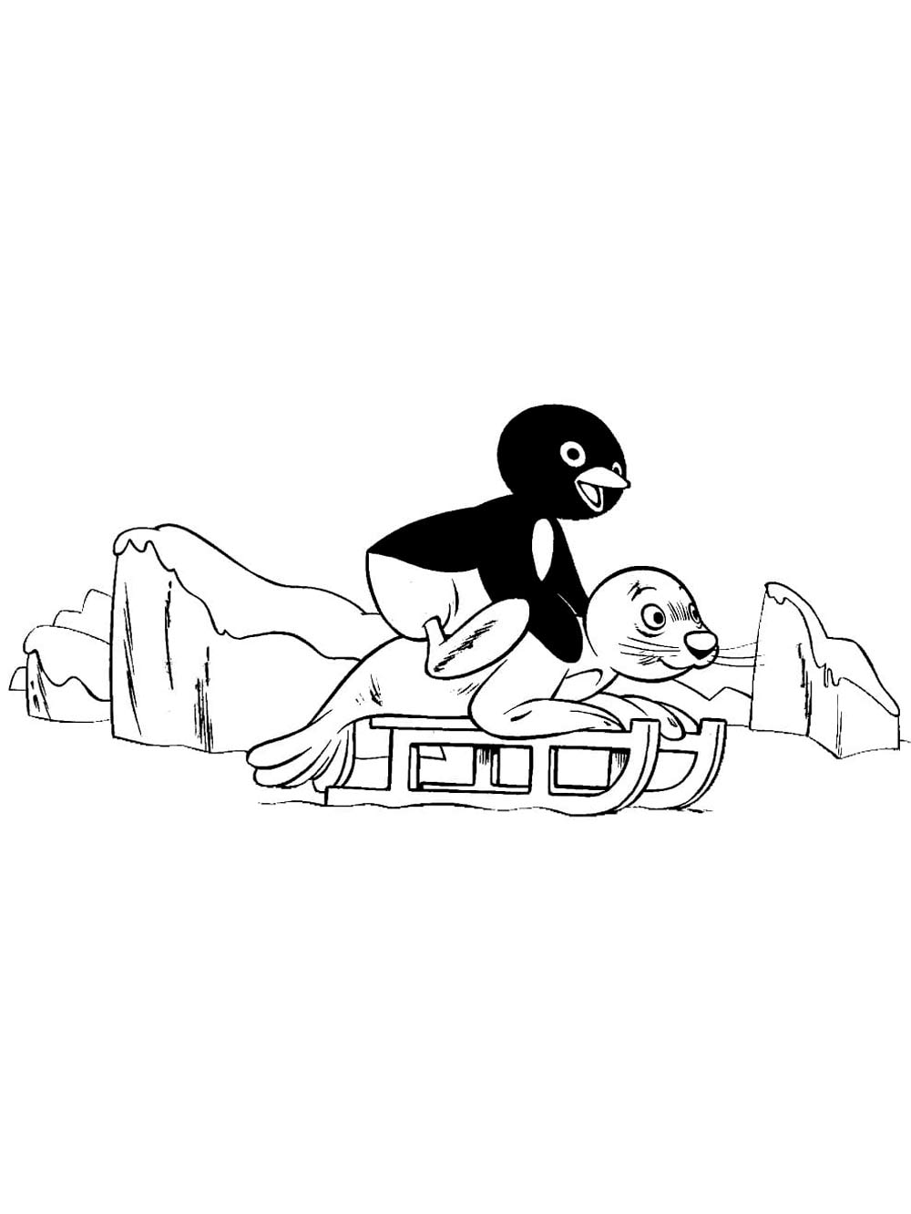Pingu 7 coloring page