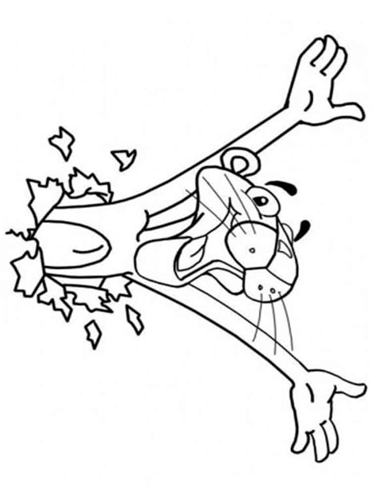 Happy Pink Panther coloring page