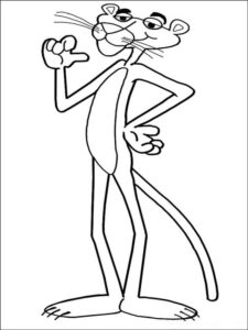 Proud Pink Panther coloring page