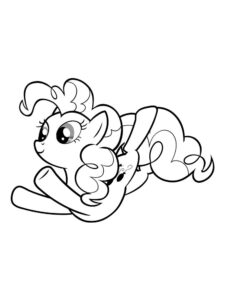 Pinkie Pie is lying around coloring page