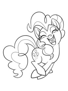 Happy Pinkie Pie coloring page