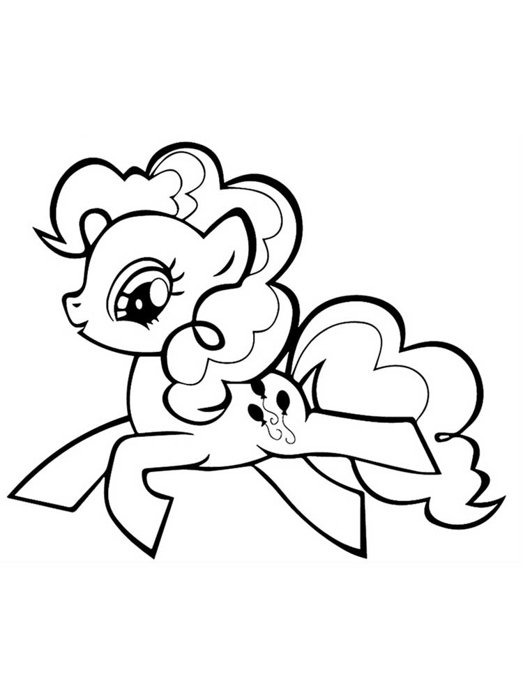 Pinkie Pie is running coloring page