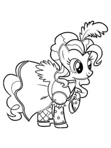 Pinkie Pie in a suit coloring page