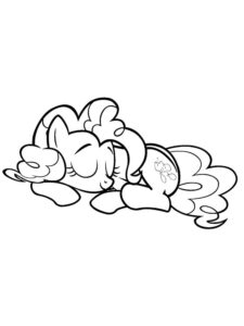 Pinkie Pie is sleeping coloring page