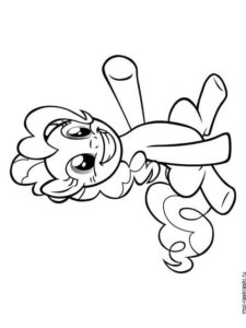 Joyful Pinkie Pie coloring page