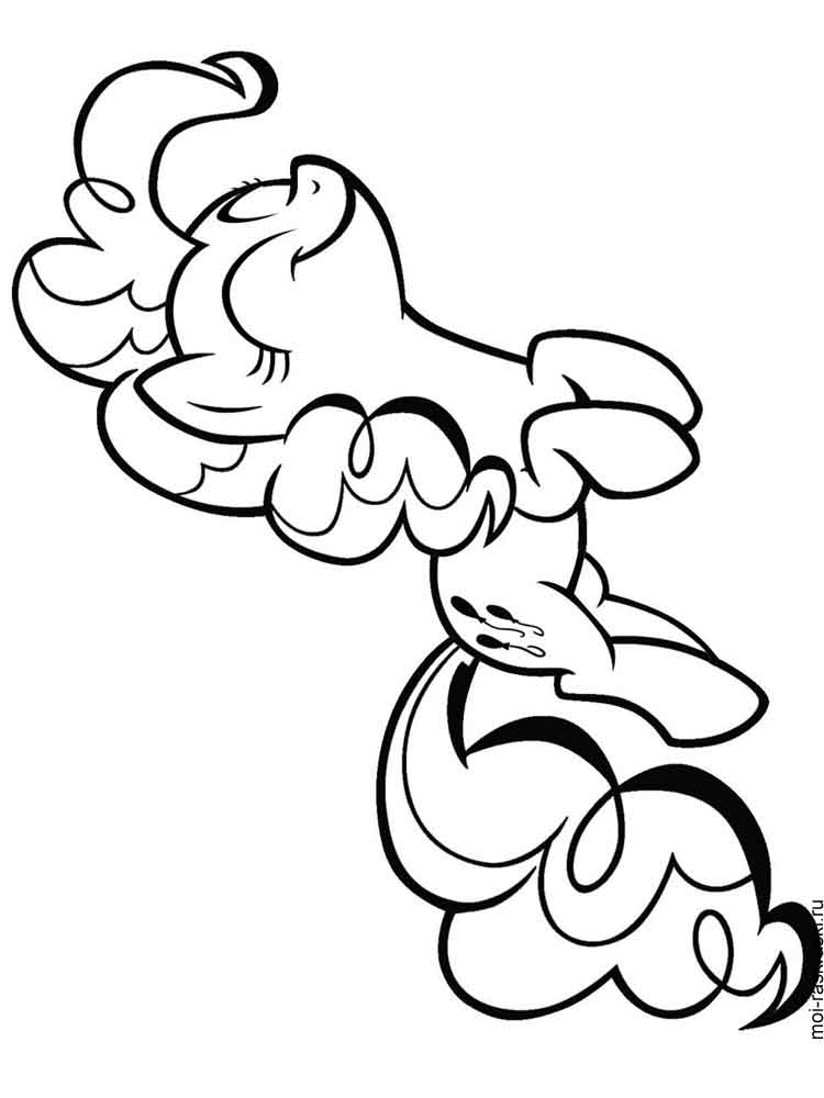 Pinkie Pie is satisfied coloring page