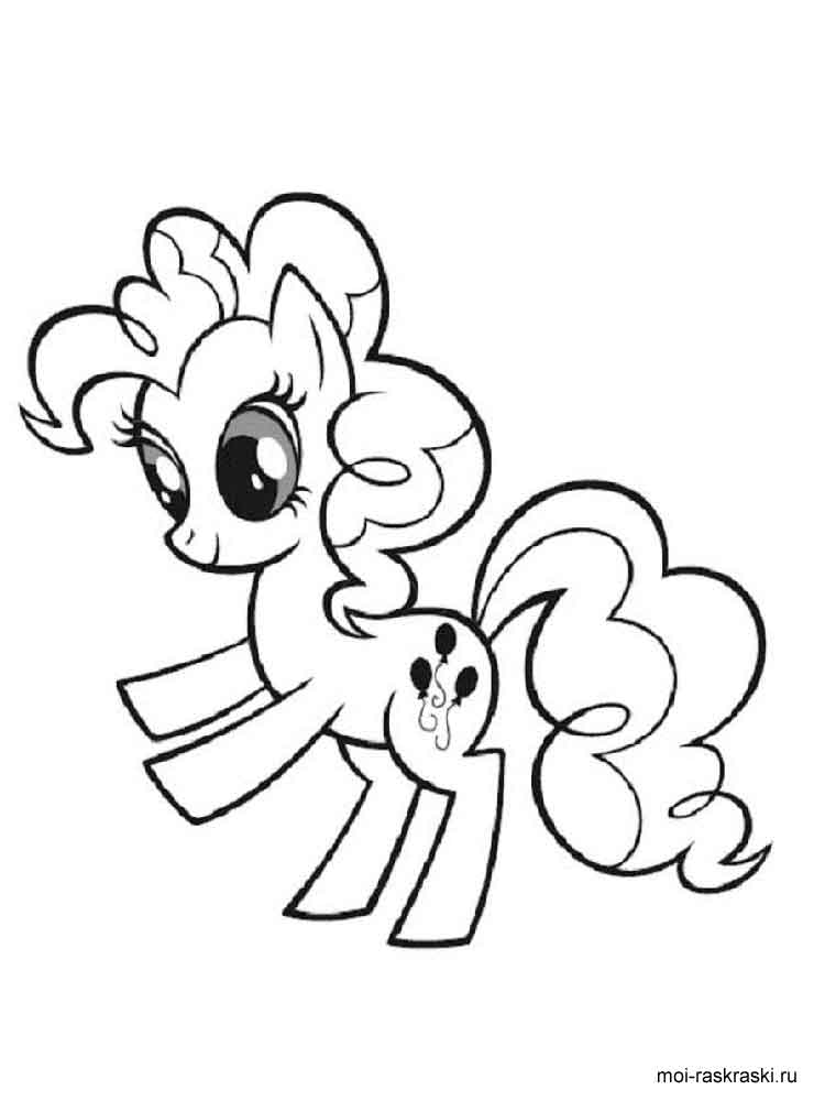 Pinkie Pie funny pony coloring page