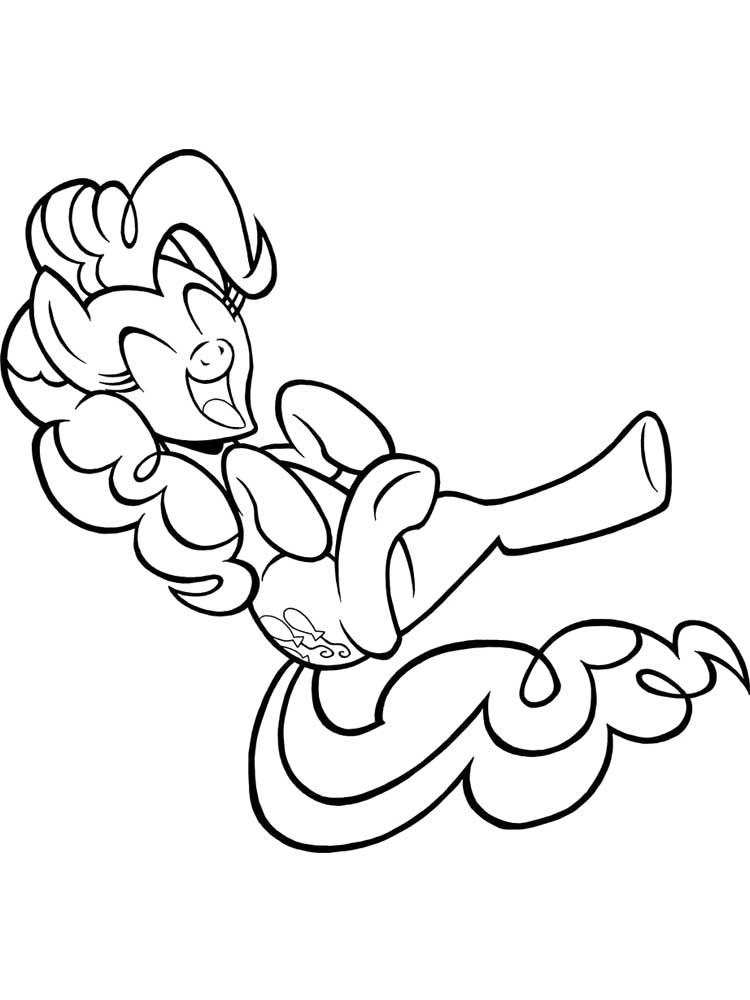 Pinkie Pie laughs coloring page