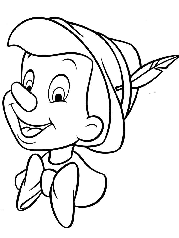 Face Pinocchio coloring page