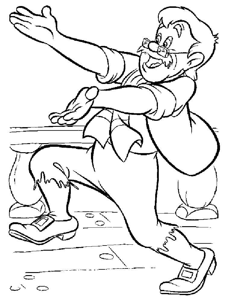 Happy Geppetto coloring page