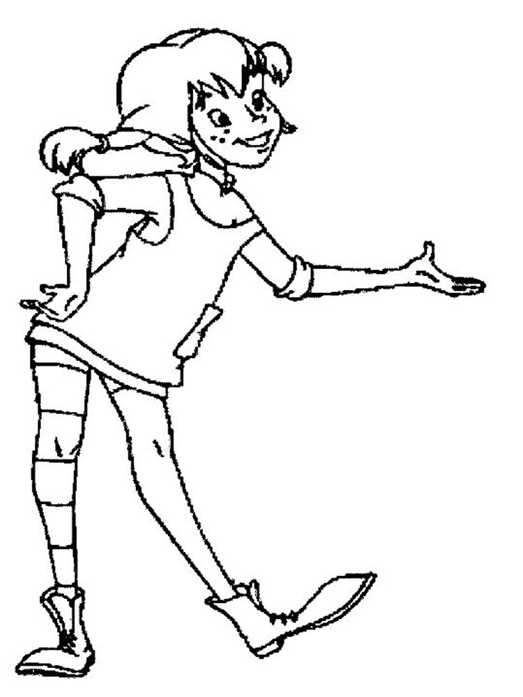 Pippi Longstocking 1 coloring page