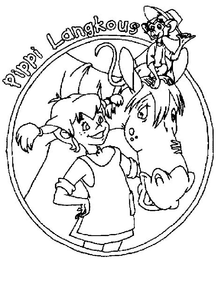 Pippi Longstocking 2 coloring page