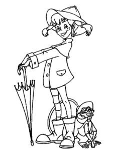Pippi Longstocking 8 coloring page