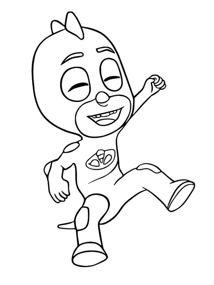 Happy Gekko coloring page