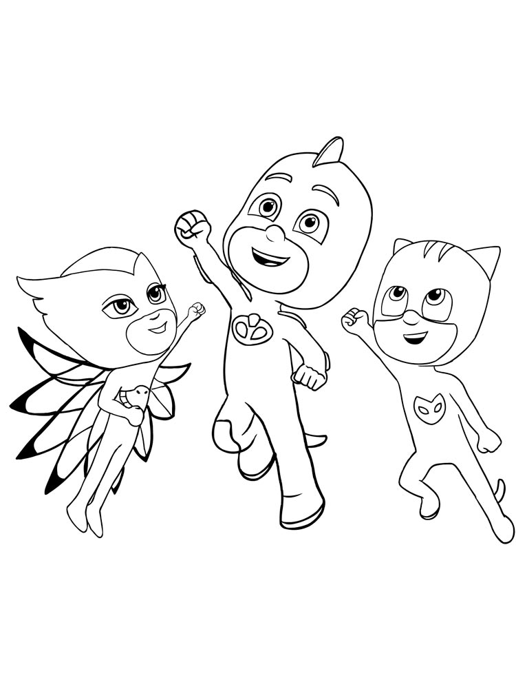 Mighty PJ Masks coloring page