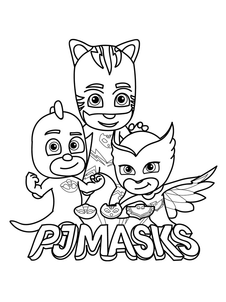 Brave PJ Masks coloring page