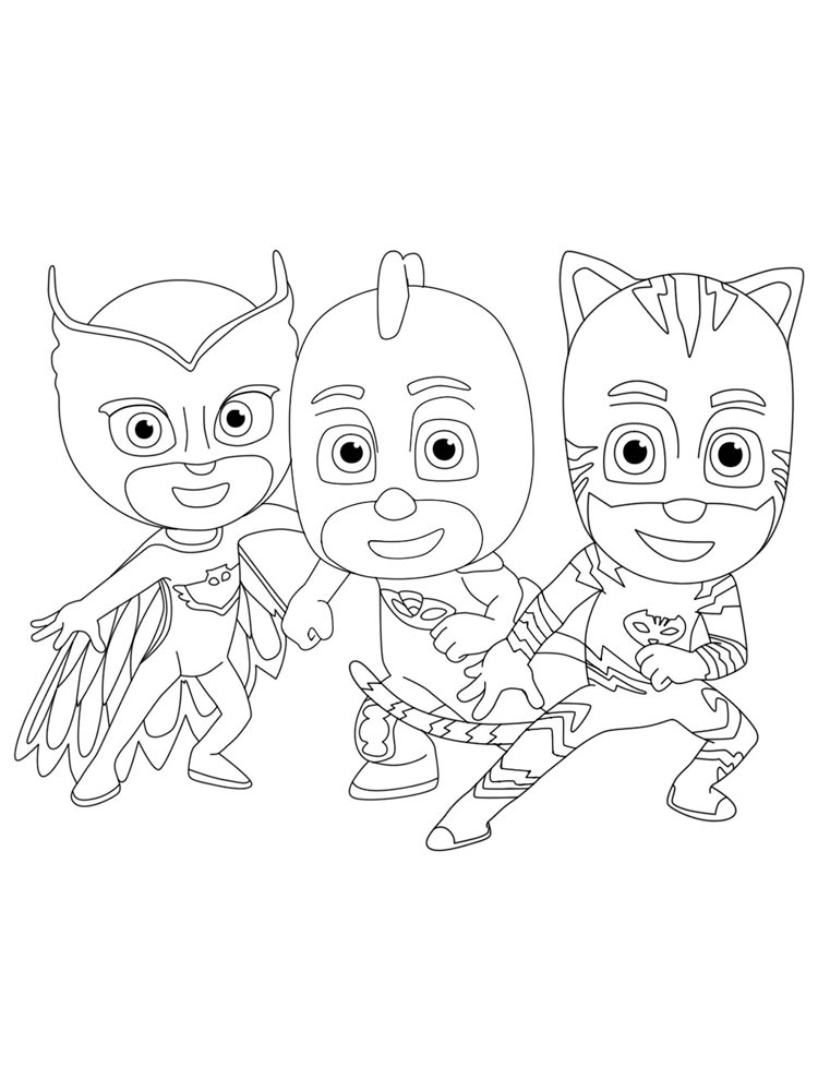 Fearless PJ Masks coloring page