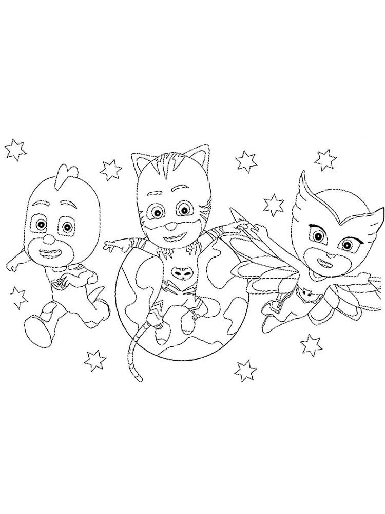 Fantastic PJ Masks coloring page