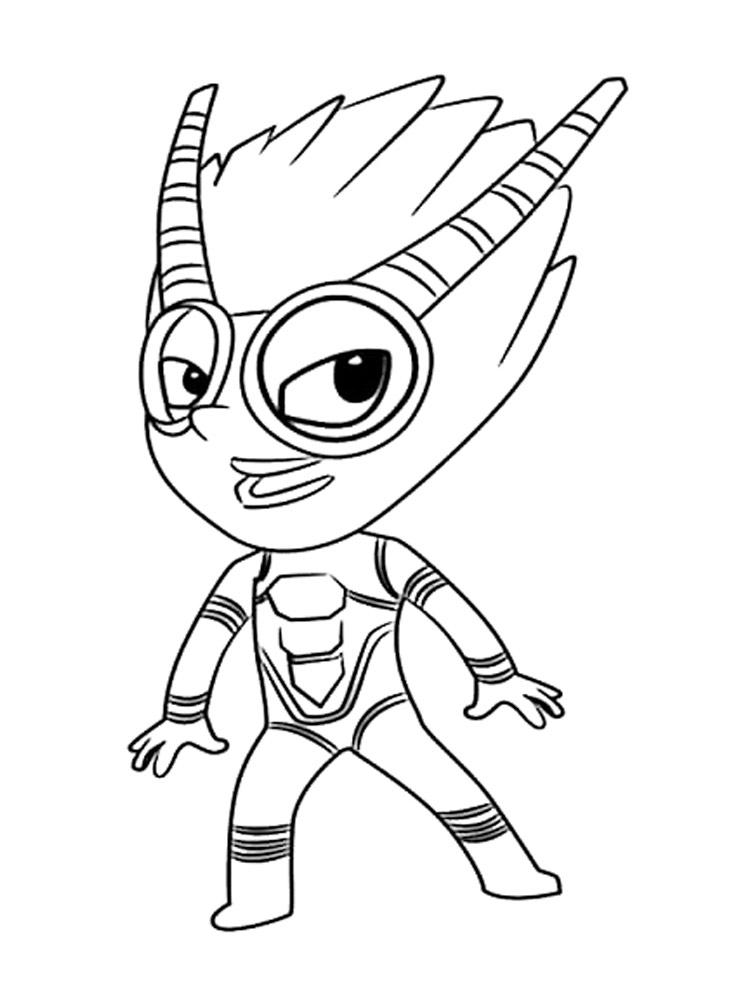 Bad character PJ Masks coloring page