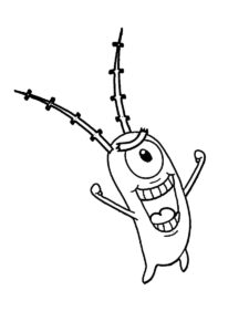 Angry Plankton coloring page