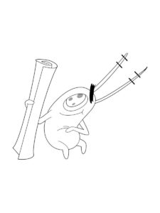 Plankton with a message coloring page