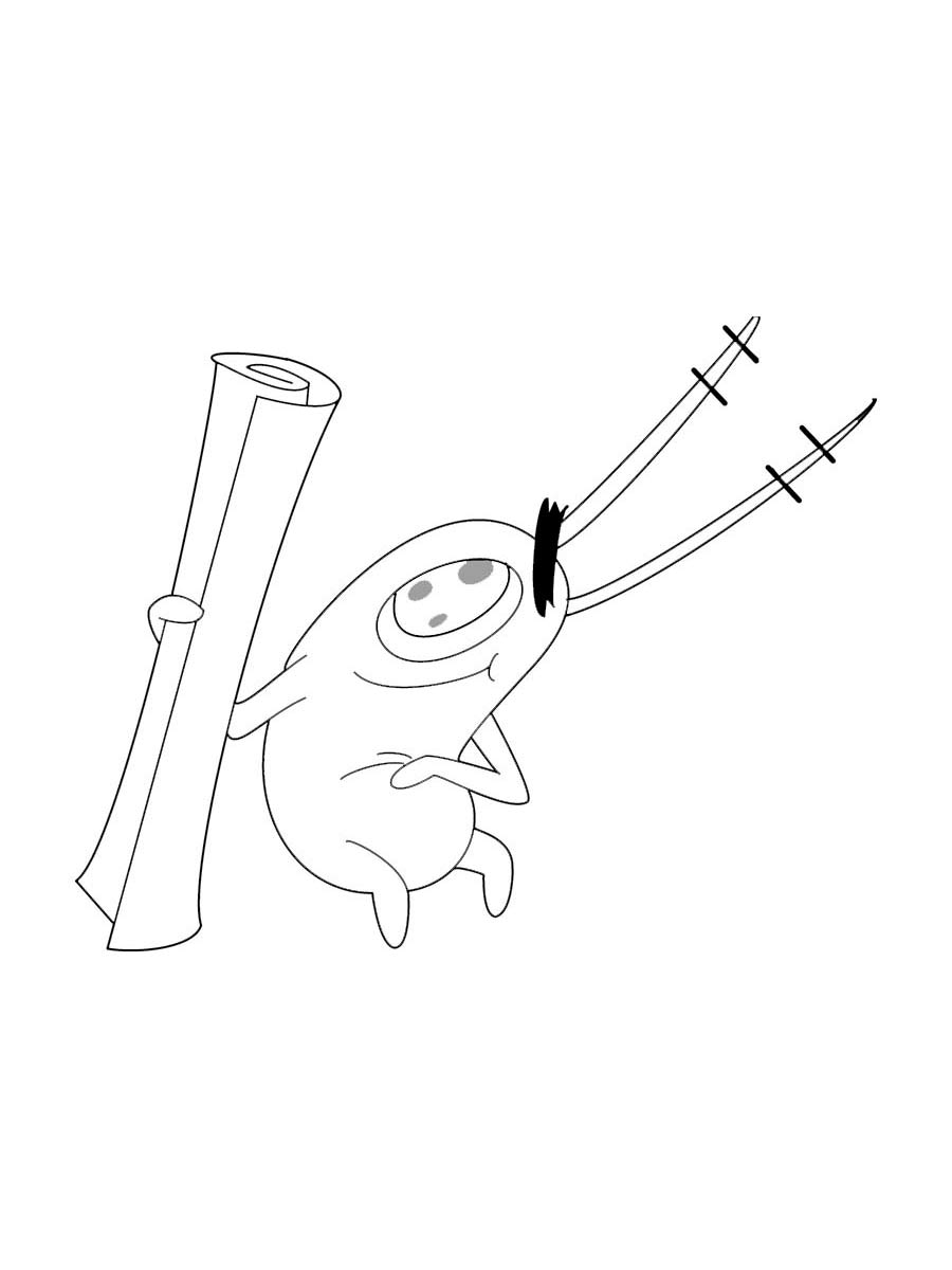 Plankton with a message coloring page