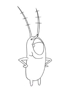 Satisfied Plankton coloring page