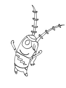 Superhero Plankton coloring page