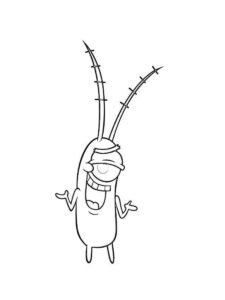 Happy Plankton coloring page