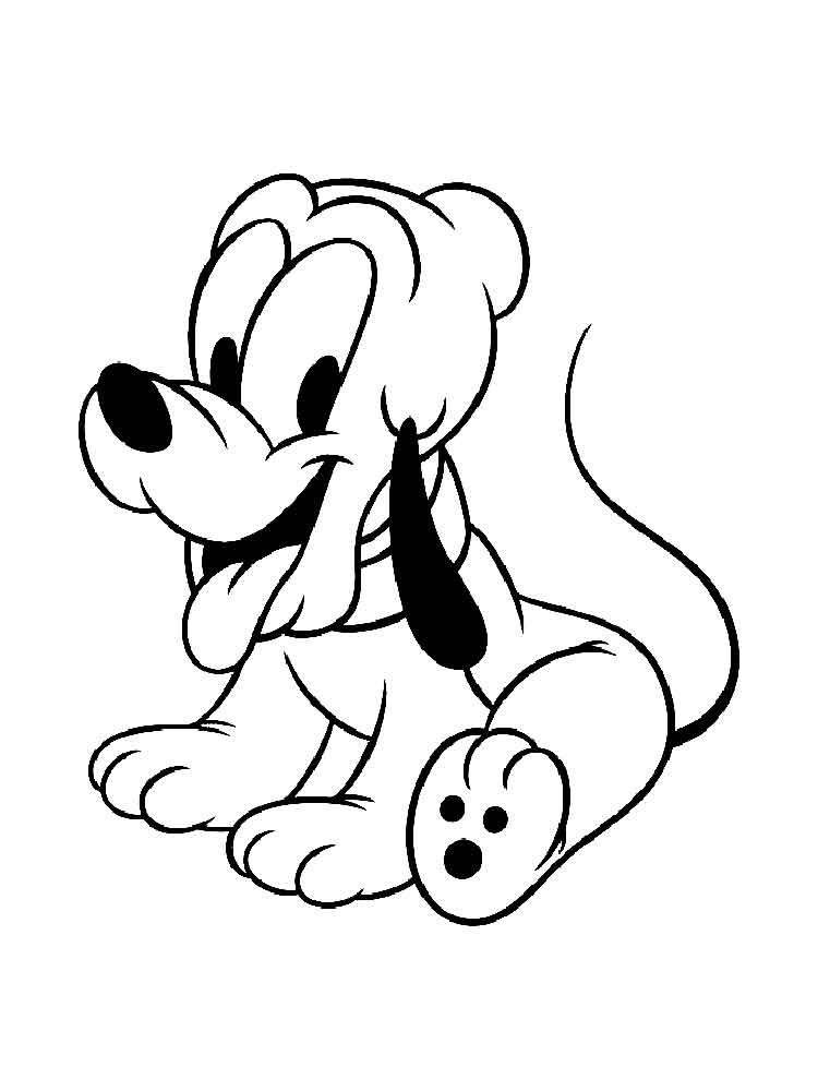 Baby Pluto coloring page